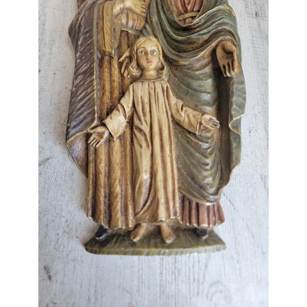 Vintage Italian holy family Mary Joseph Jesus hanging wall‎ decor religious